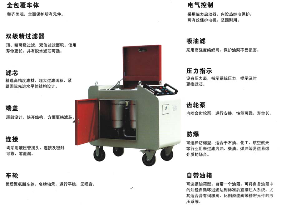 箱式移动滤油机结构特征